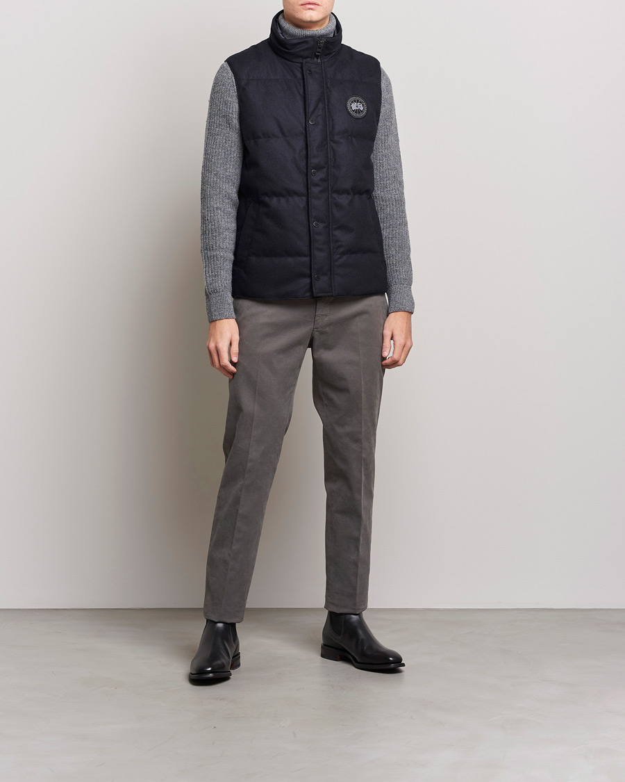 Men | Gilets | Canada Goose Black Label | Canada Goose Garson Wool Vest Atlantic Navy Melange