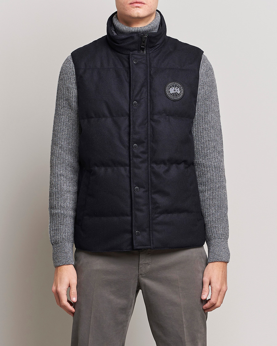 Men | Coats & Jackets | Canada Goose Black Label | Canada Goose Garson Wool Vest Atlantic Navy Melange