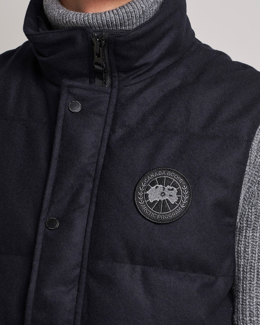 Men | Gilets | Canada Goose Black Label | Canada Goose Garson Wool Vest Atlantic Navy Melange