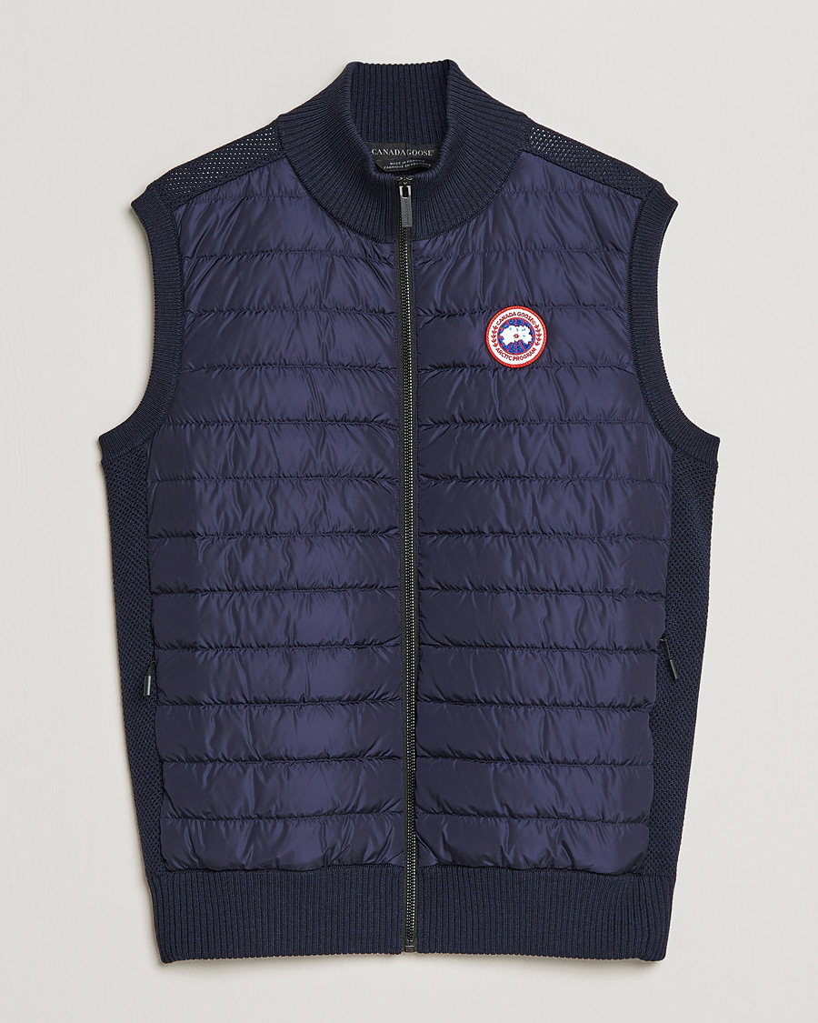 Men | Gilets | Canada Goose | Hybridge Knit Vest Navy