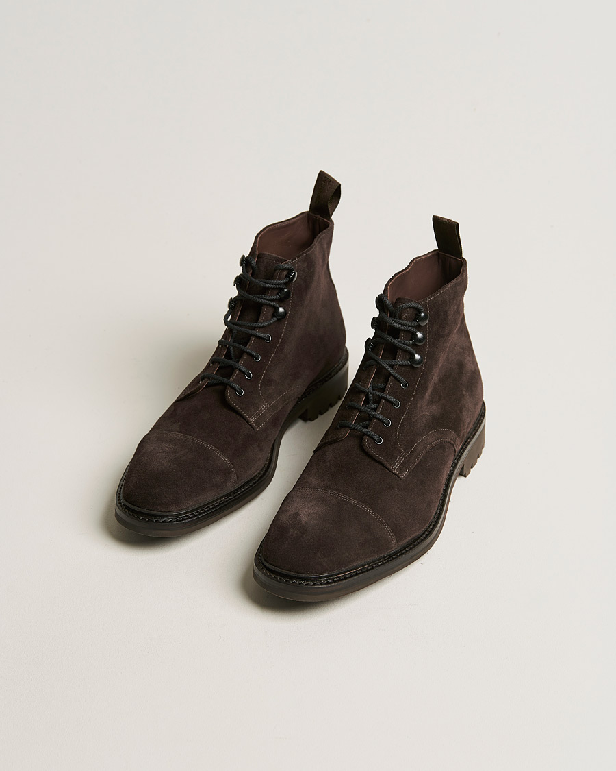 Men | Lace-up Boots | Loake 1880 | Sedbergh Suede Derby Boot  Dark Chocolate