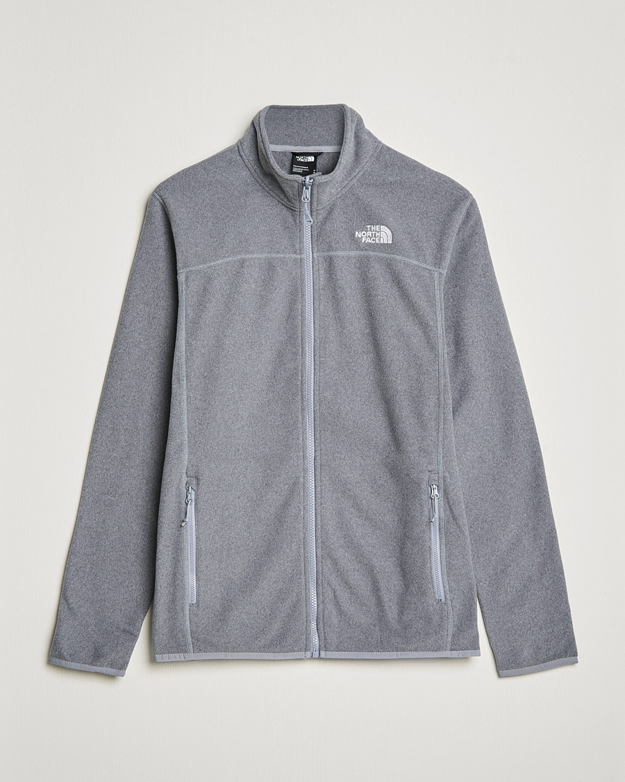 Men | Sweaters & Knitwear | The North Face | 100 Glacier Full Zip Grey Heather