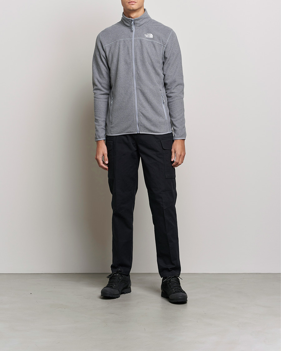 Men | Sweaters & Knitwear | The North Face | 100 Glacier Full Zip Grey Heather