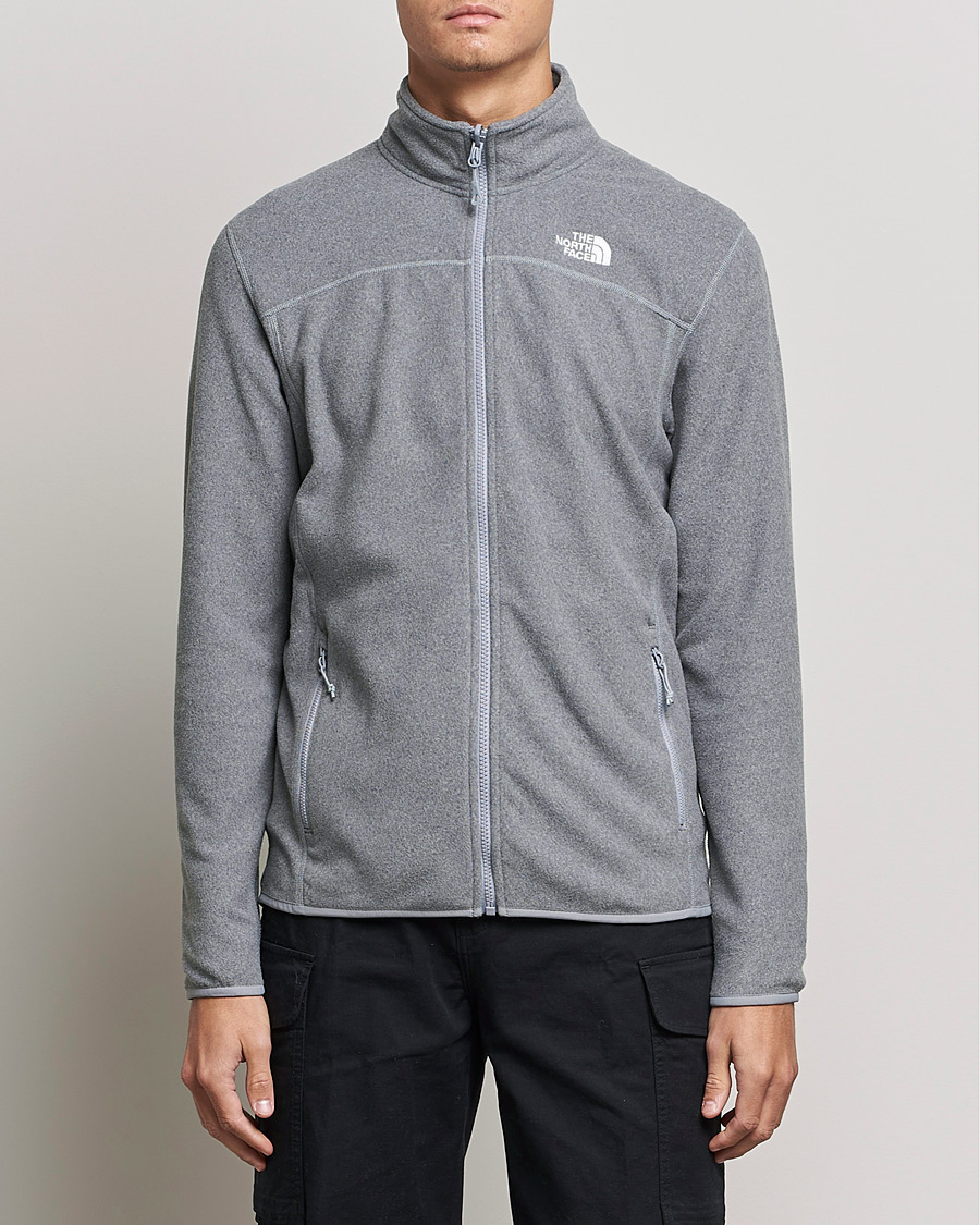 Men | Sweaters & Knitwear | The North Face | 100 Glacier Full Zip Grey Heather