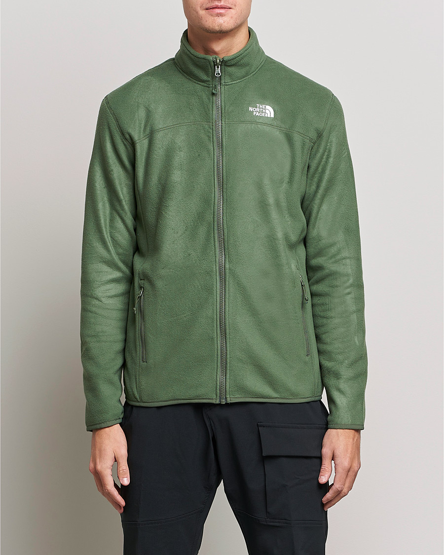Men | Active | The North Face | 100 Glacier Full Zip Thyme Green