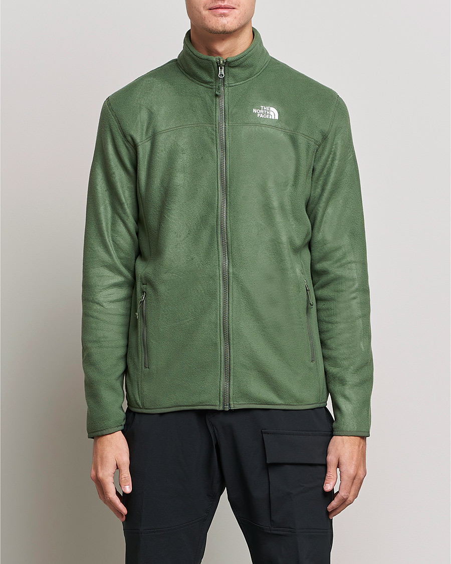 Men | Sweaters & Knitwear | The North Face | 100 Glacier Full Zip Thyme Green