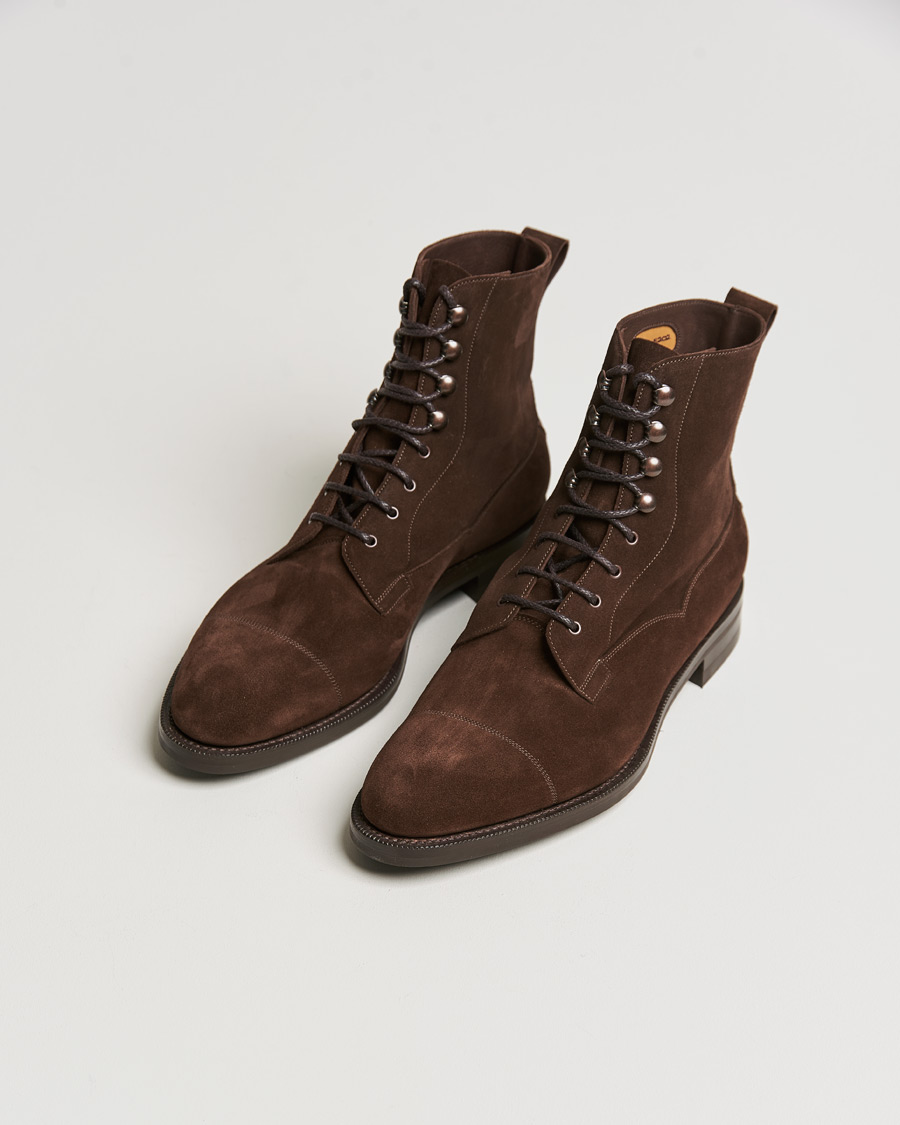 Men | Lace-up Boots | Edward Green | Galway Dainite Boot Mink Suede