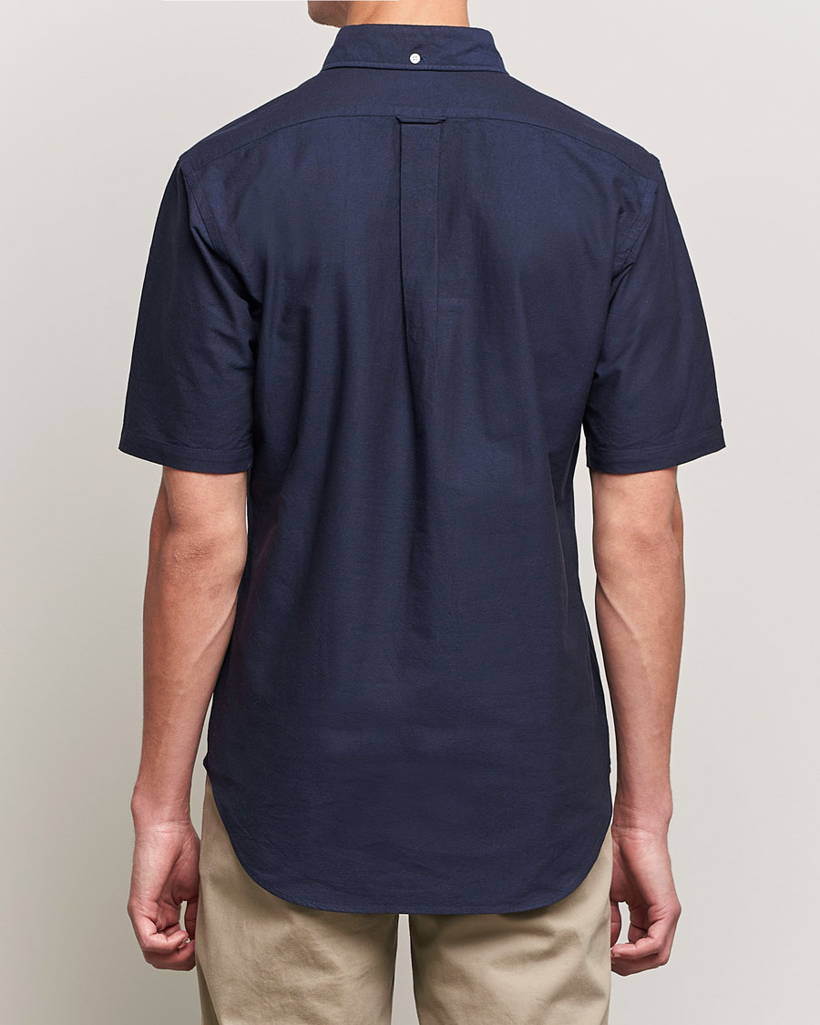 Men | Shirts | Kamakura Shirts | Vintage Ivy Short Sleeve Popover Shirt Navy