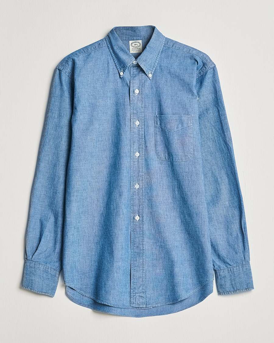 Men |  | Kamakura Shirts | Vintage Ivy Chambray BD Shirt Light Blue