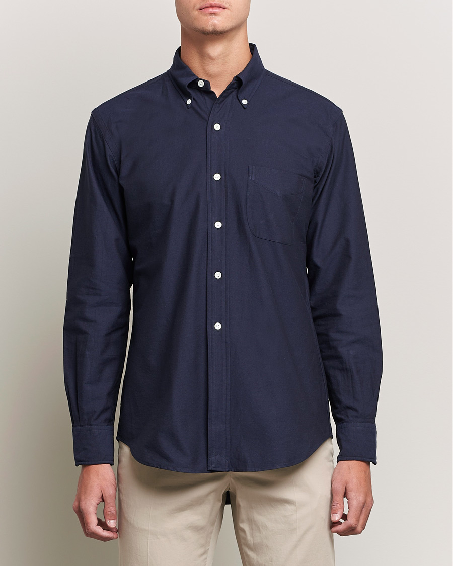 Men | Shirts | Kamakura Shirts | Vintage Ivy Oxford BD Shirt Navy