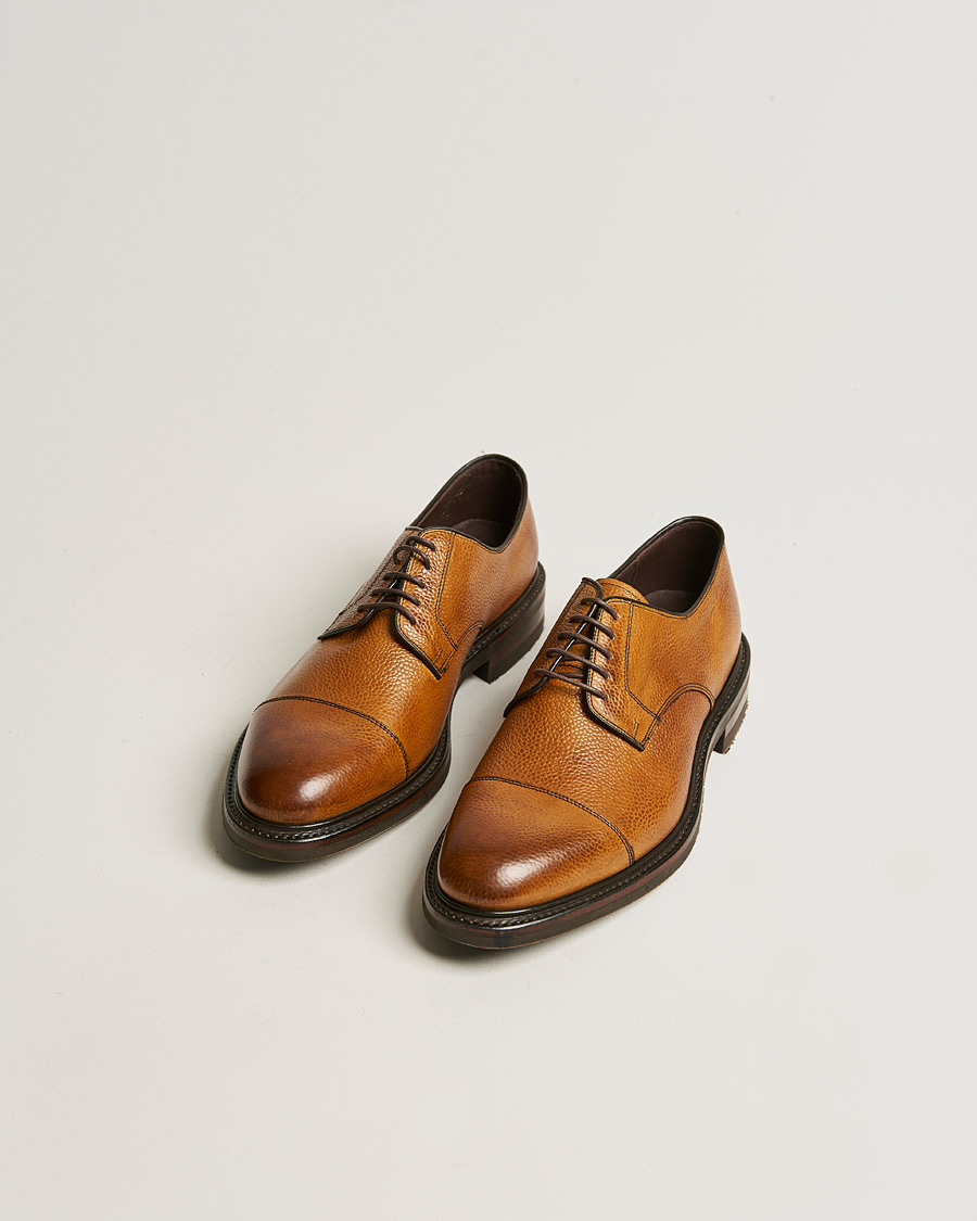 Men | Sale shoes | Loake 1880 | Ampleforth Burnished Grain Toe-Cap Derby Chestnut