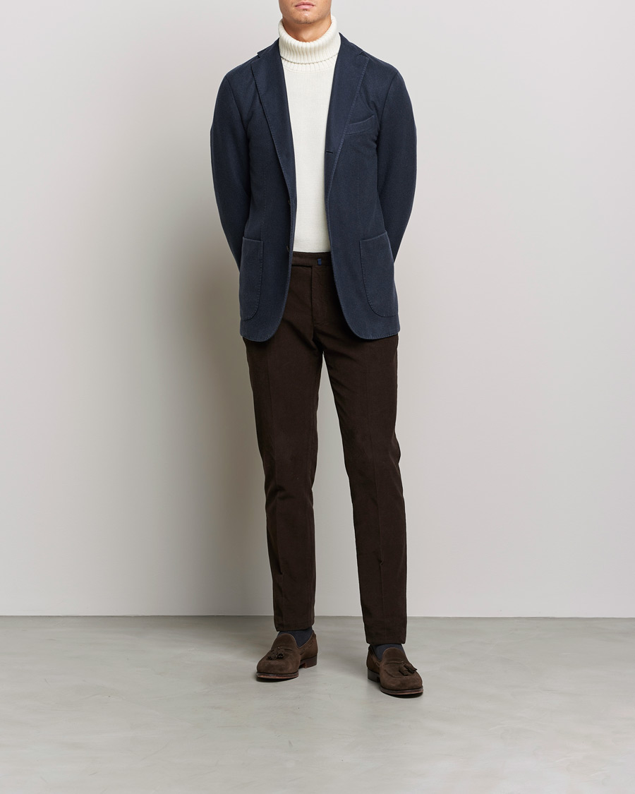 Men |  | Boglioli | K Jacket Garment Dyed Cashmere Blazer Dark Blue