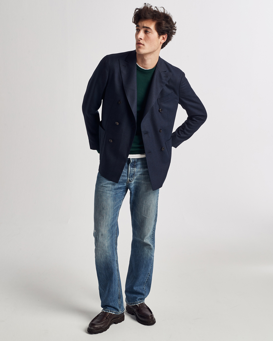 Men | Blazers | Boglioli | K Jacket Double Breasted Blazer Navy