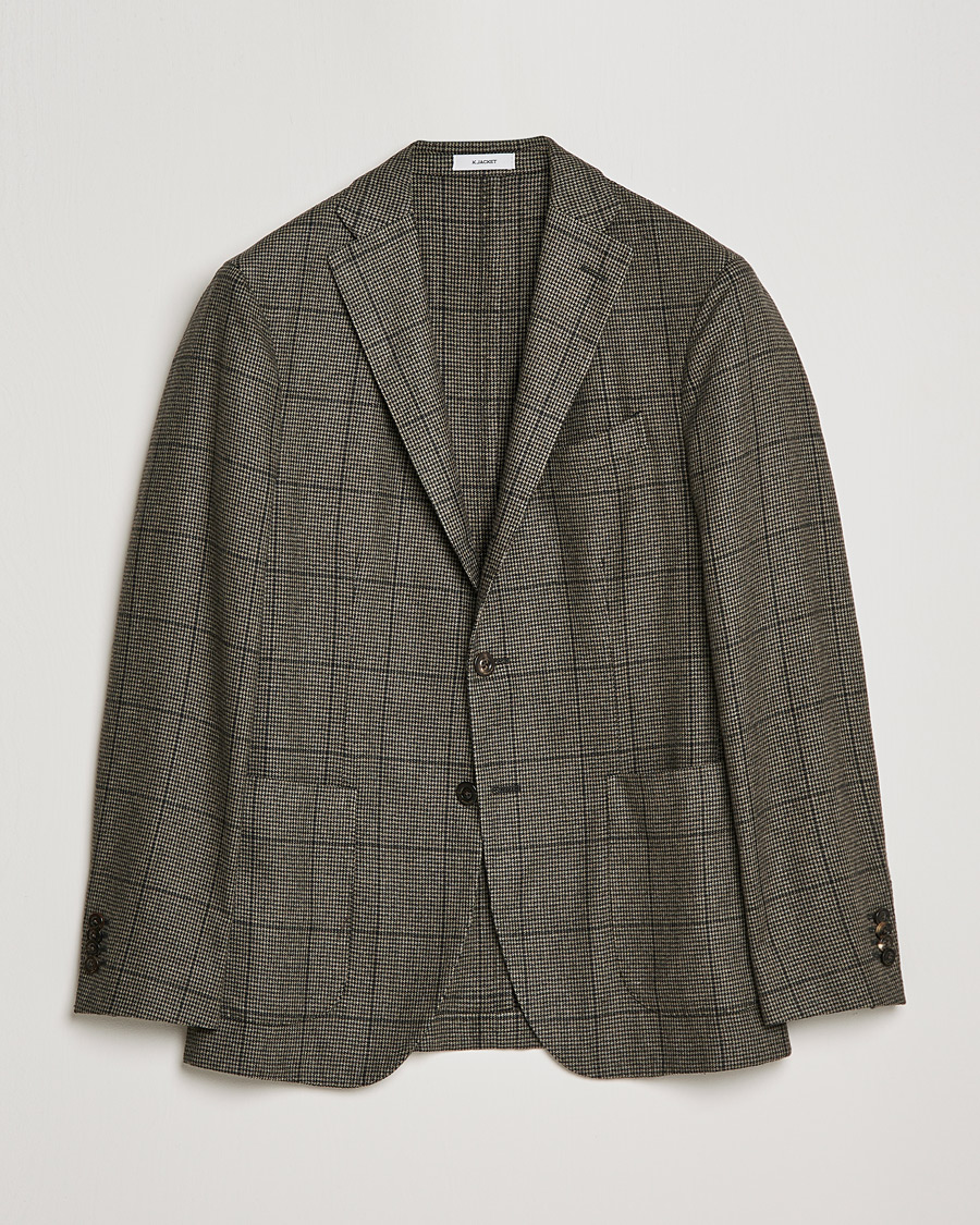 Men |  | Boglioli | K Jacket Wool Check Blazer Brown