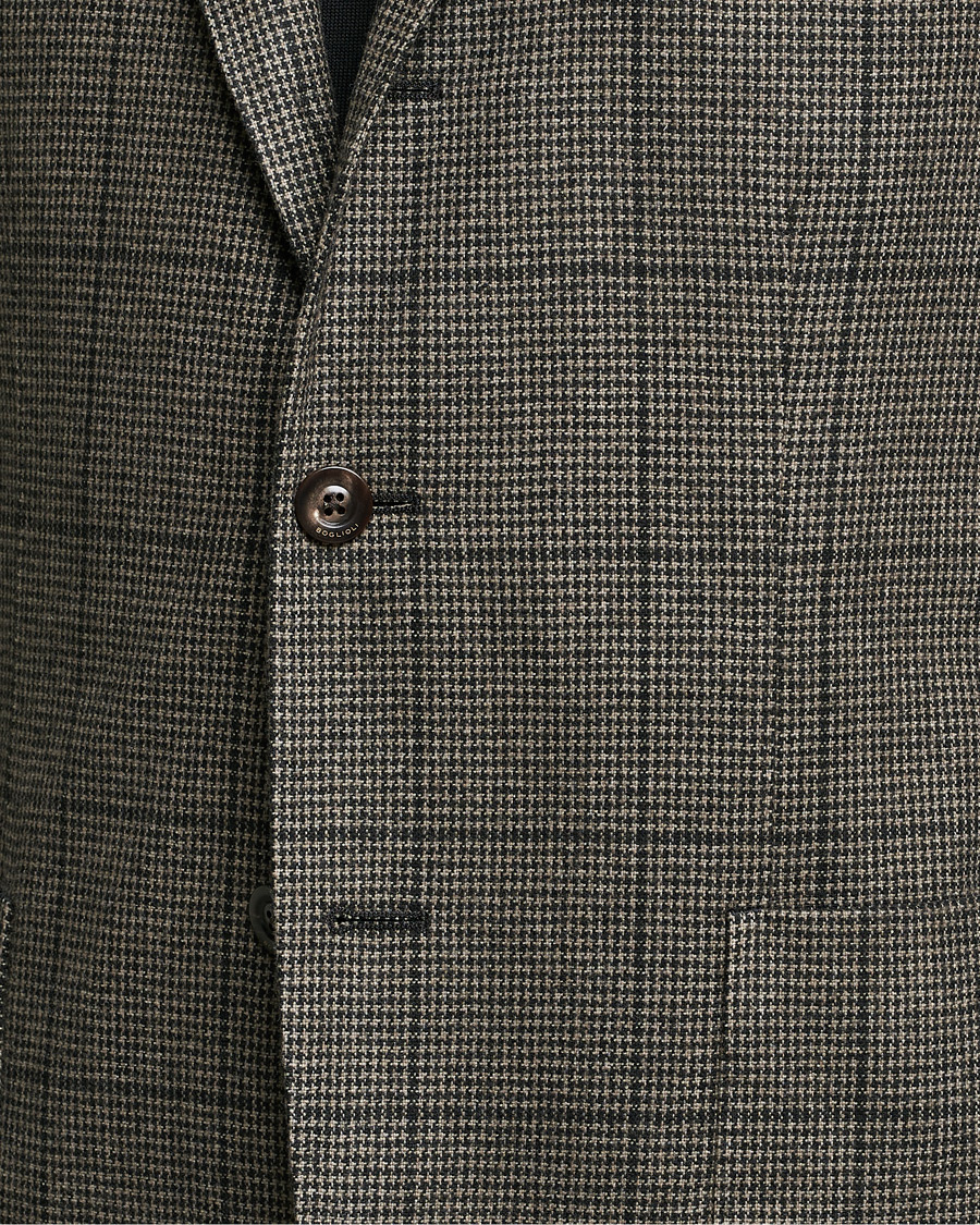 Men | Blazers | Boglioli | K Jacket Wool Check Blazer Brown