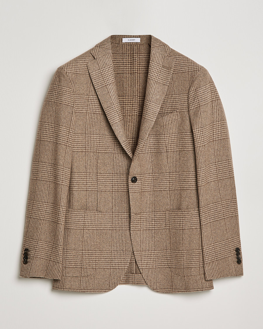 Men | Wool Blazers | Boglioli | K Jacket Prince Of Wales Check Blazer Beige