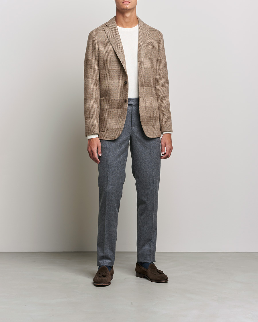 Men | Blazers | Boglioli | K Jacket Prince Of Wales Check Blazer Beige