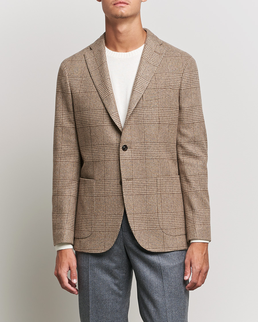 Men | Blazers | Boglioli | K Jacket Prince Of Wales Check Blazer Beige