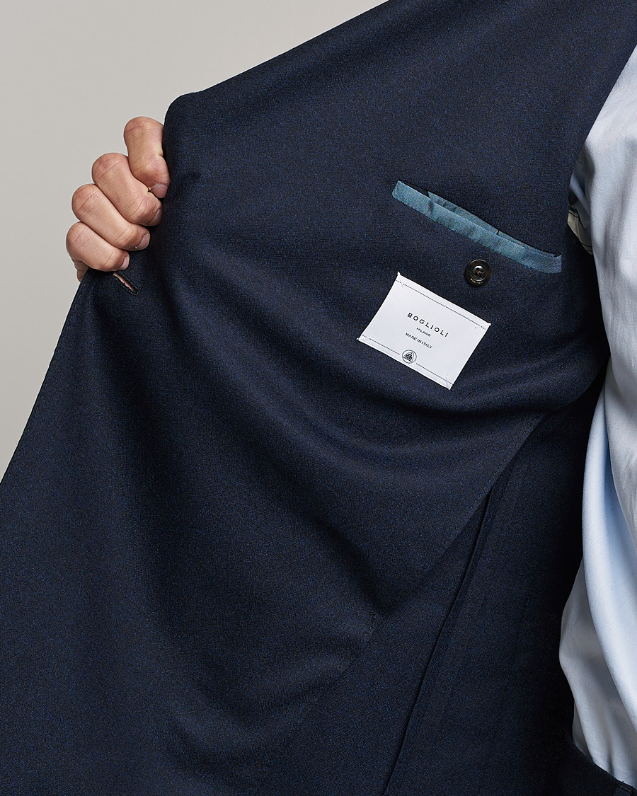 Men | Suits | Boglioli | K Jacket DB Flannel Suit Navy