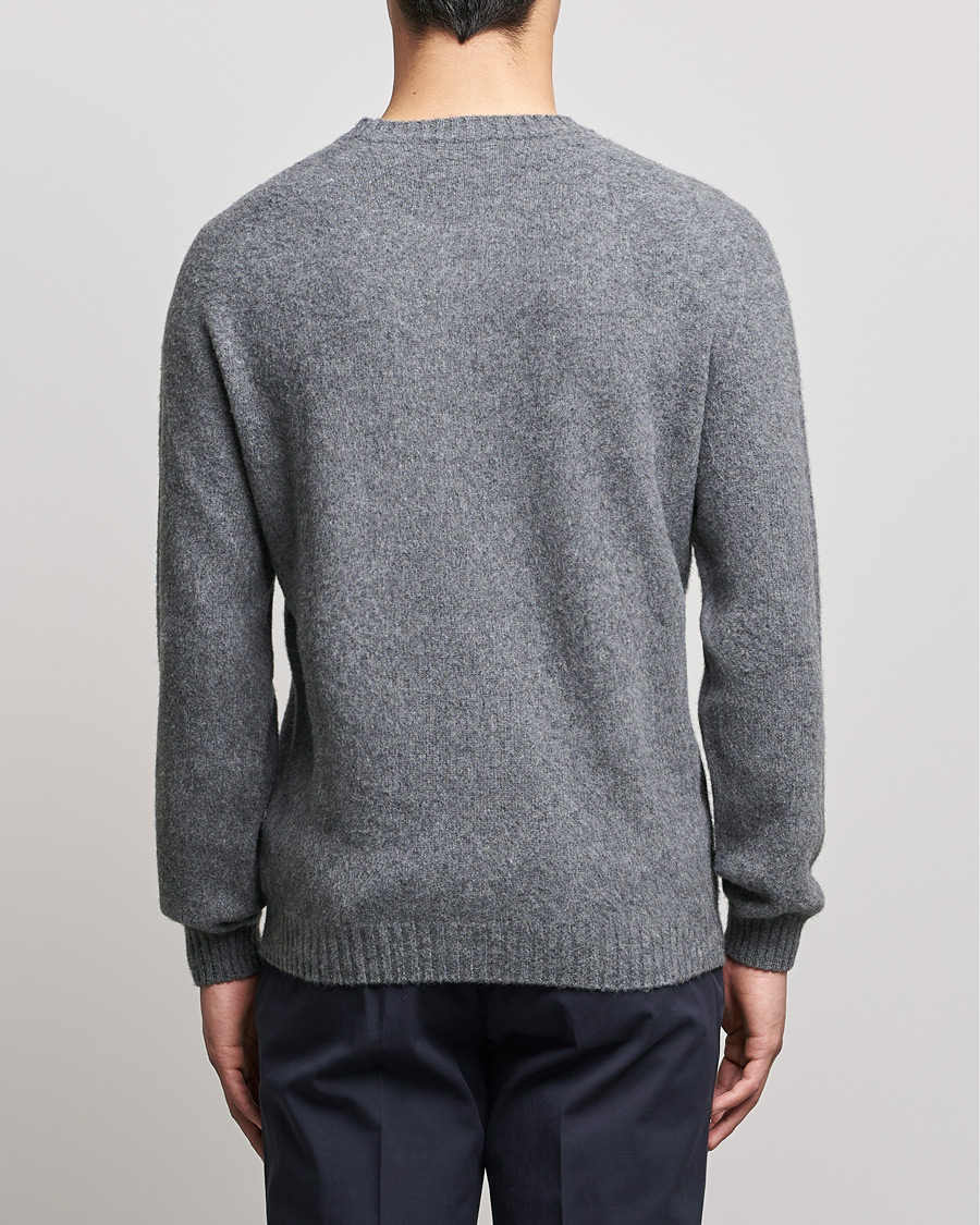 Men | Sweaters & Knitwear | Boglioli | Brushed Cashmere Sweater Grey Melange