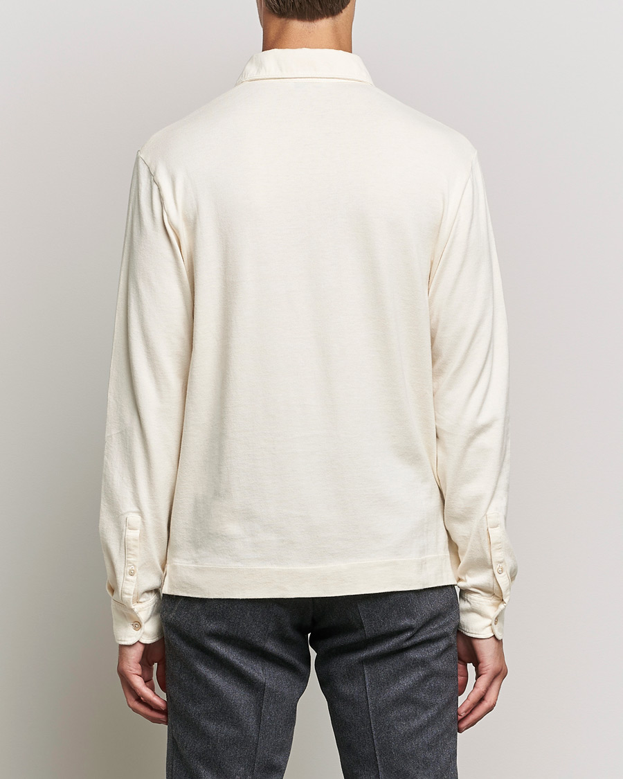 Men | Sweaters & Knitwear | Boglioli | Long Sleeve Polo Shirt Off White