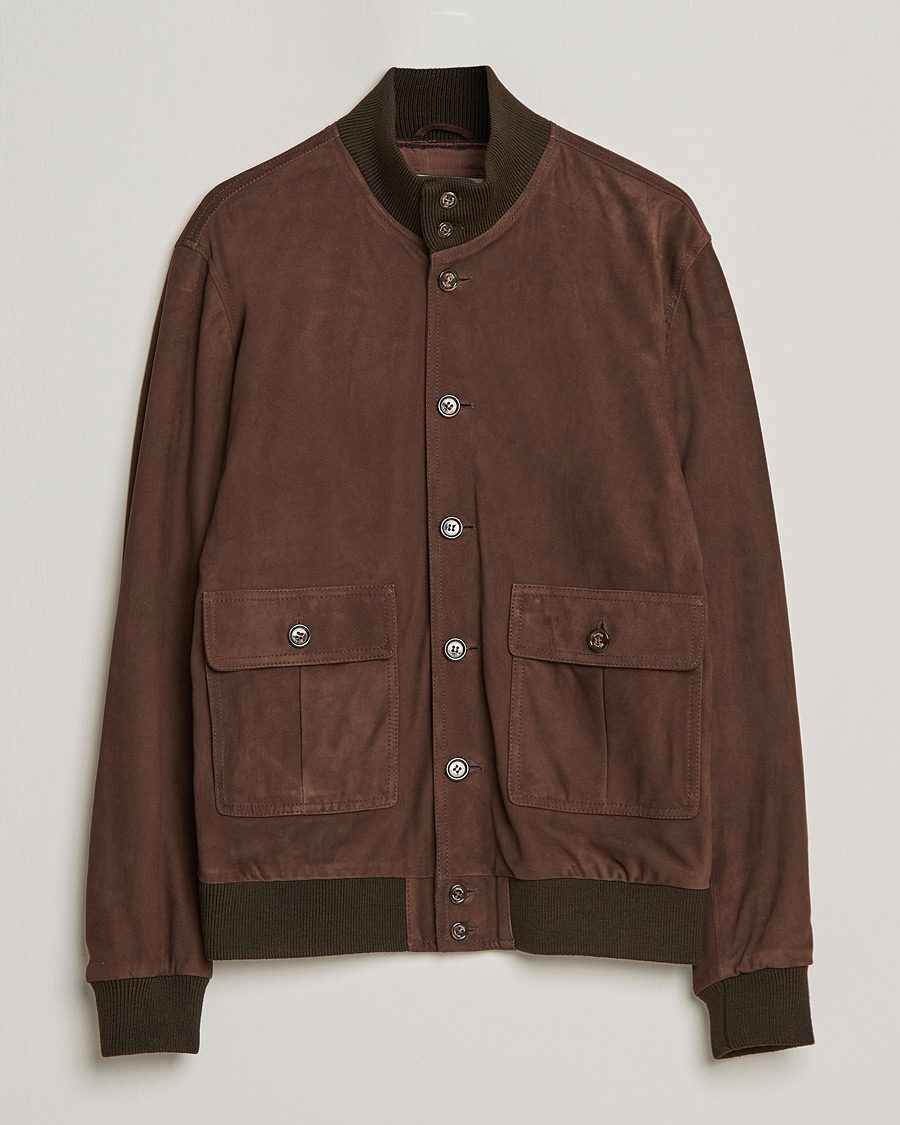 Men | Coats & Jackets | Valstar | Valstarino Suede Jacket Dark Brown