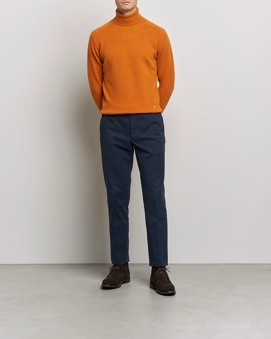 Men | Sweaters & Knitwear | Valstar | Cariaggi Cashmere Rollneck Orange