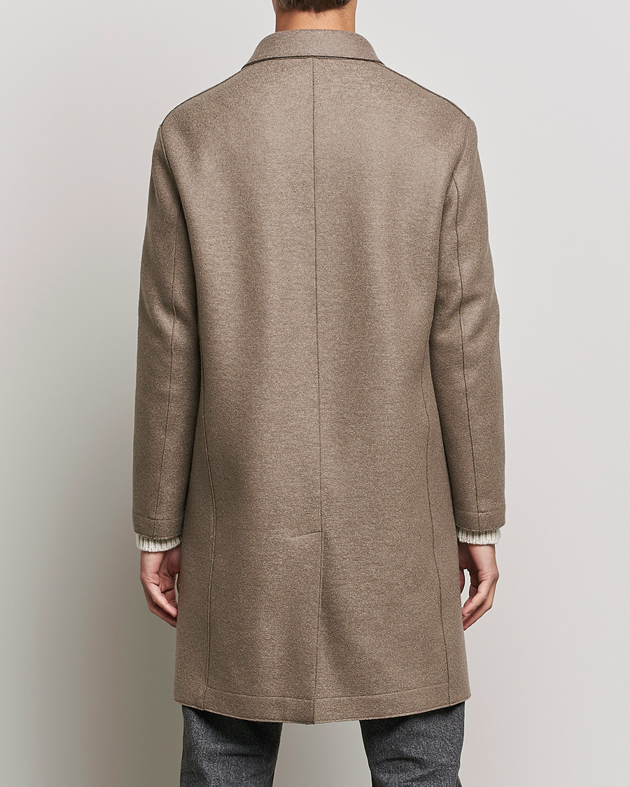 Men | Coats & Jackets | Harris Wharf London | Pressed Wool Mac Coat Natural Taupe
