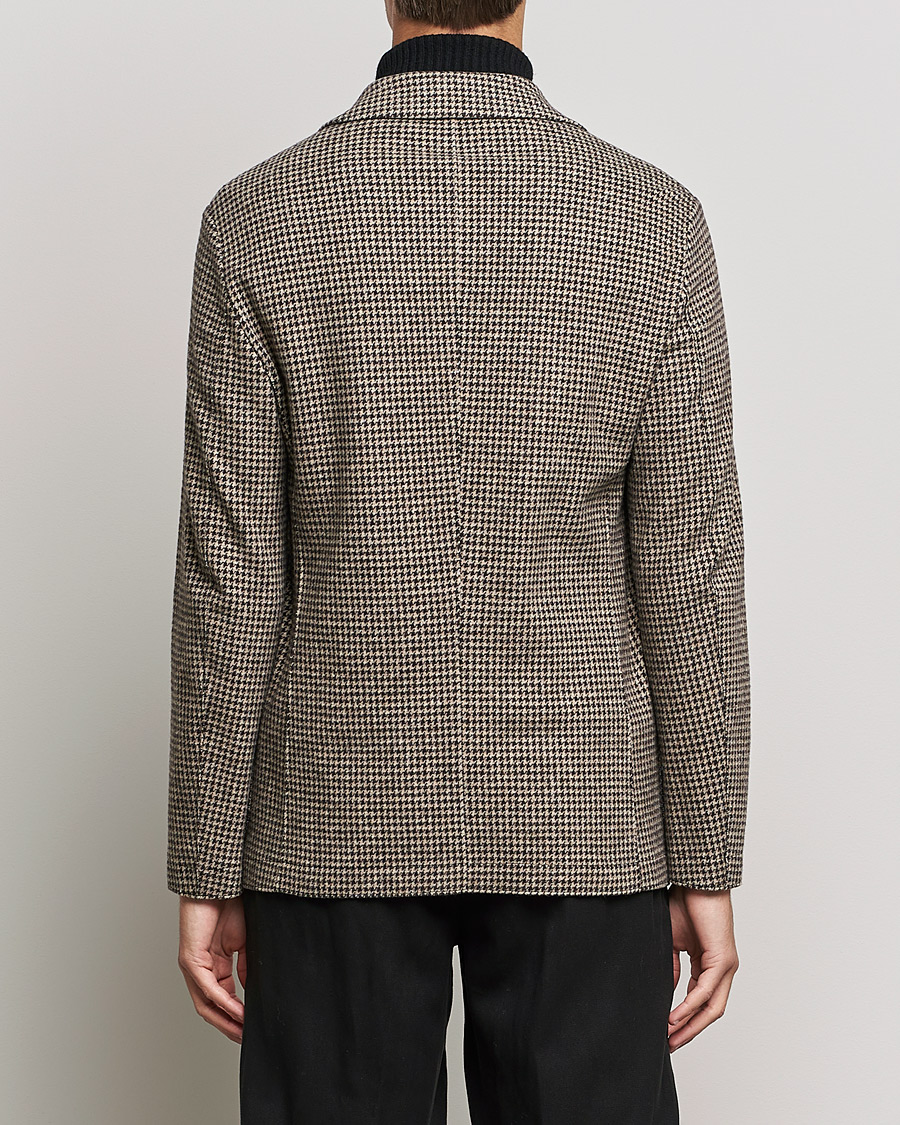Men | Blazers | Harris Wharf London | Dropped Shoulder Houndstooth Jacket Beige