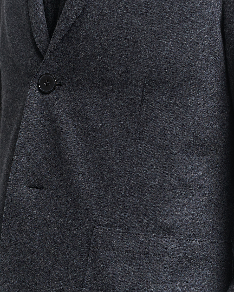 Men | Blazers | Harris Wharf London | Two Button Vented Superfine Merino Blazer Anthracite