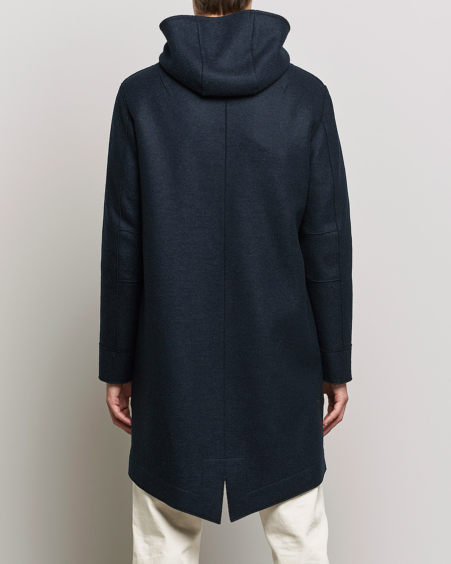Men | Coats & Jackets | Harris Wharf London | Fishtail Wool Parka Navy