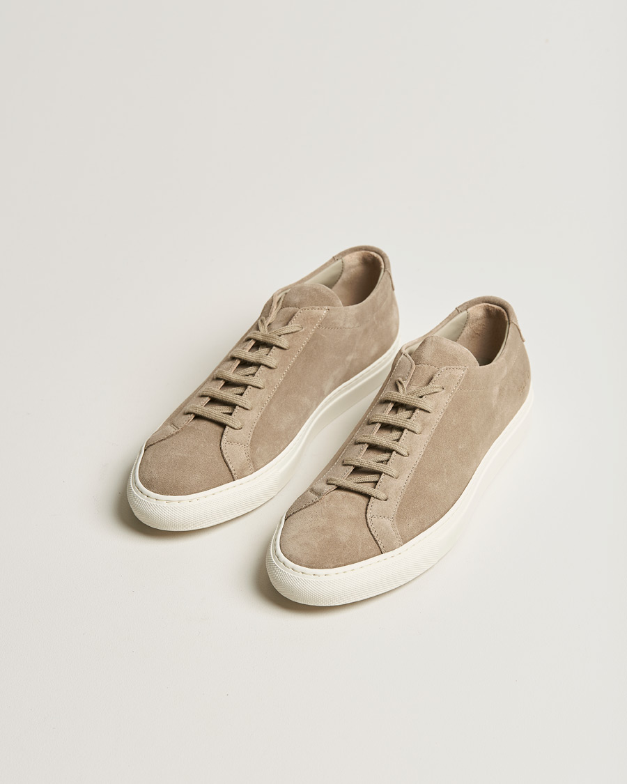 Men | Common Projects Original Achilles Suede Sneaker Tan | Common Projects | Original Achilles Suede Sneaker Tan