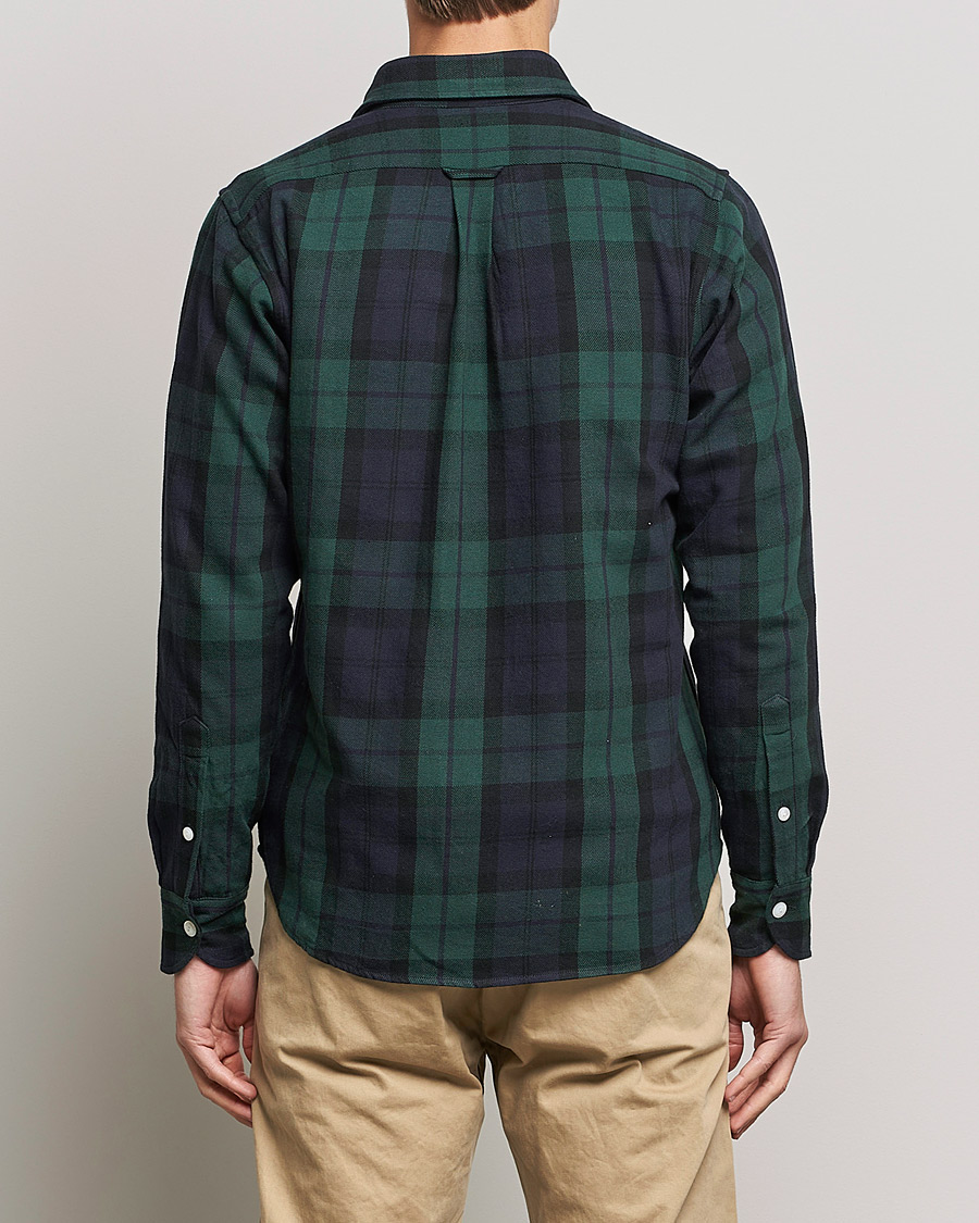 Men | Shirts | Drake's | Rugged Cotton Twill Work Shirt Navy