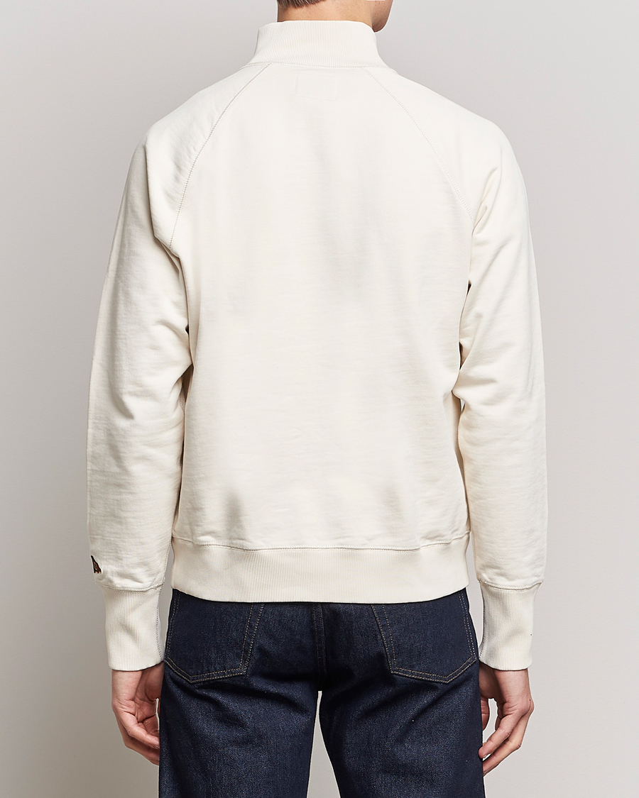 Men | Sweaters & Knitwear | Drake's | Quarter Zip Sweatshirt Ecru