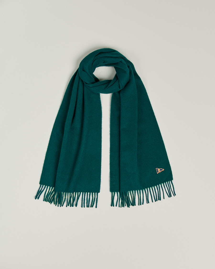 Men | Drake's Geelongora Tasselled Scarf Green | Drake's | Geelongora Tasselled Scarf Green