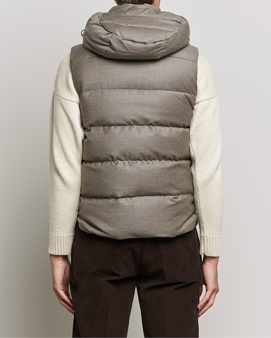 Men | Coats & Jackets | MooRER | Fire Wool/Cashmere Hooded Vest Beige