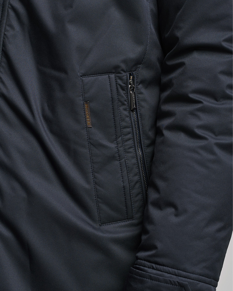 Men | Coats & Jackets | MooRER | Vermont Waterproof Padded Parka Navy