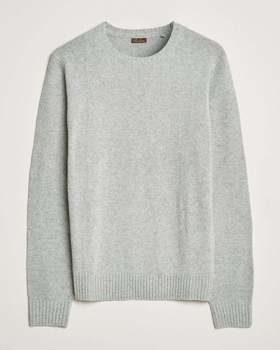 Men | Sweaters & Knitwear | Stenströms | Yak/Merino Crew Neck Grey