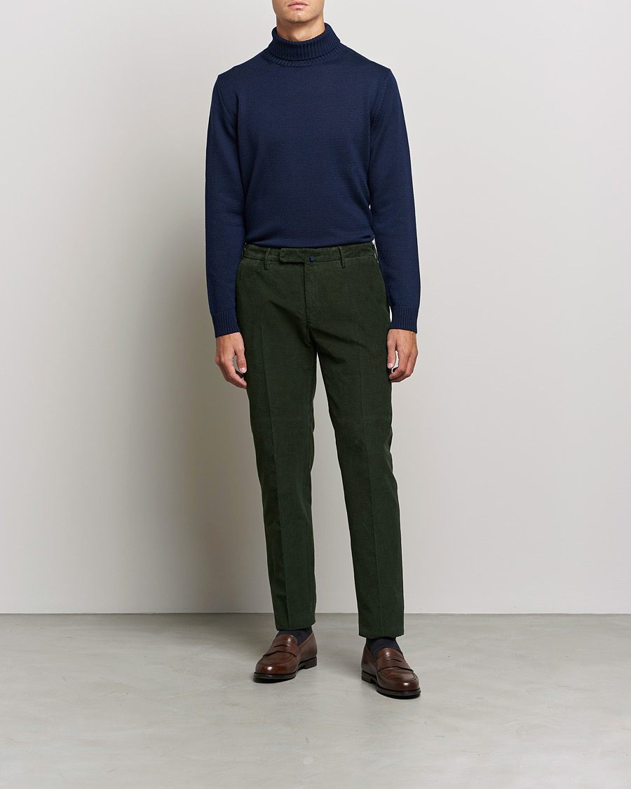 Men | Sweaters & Knitwear | Stenströms | Chunky Merino Rollneck Navy