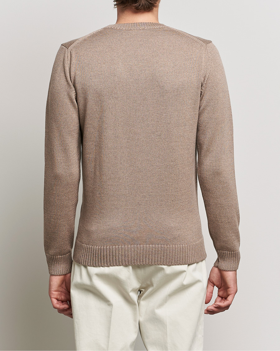 Men | Sweaters & Knitwear | Stenströms | Chunky Merino Crew Neck Camel