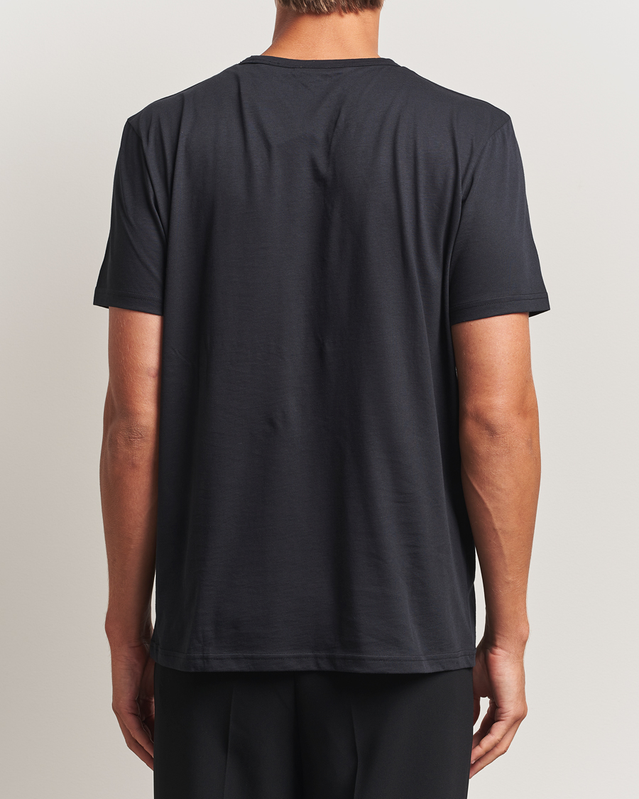 Men | T-Shirts | Stenströms | Solid Cotton T-Shirt Black