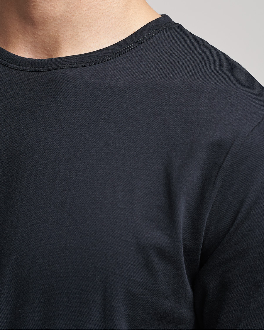 Men | T-Shirts | Stenströms | Solid Cotton T-Shirt Black