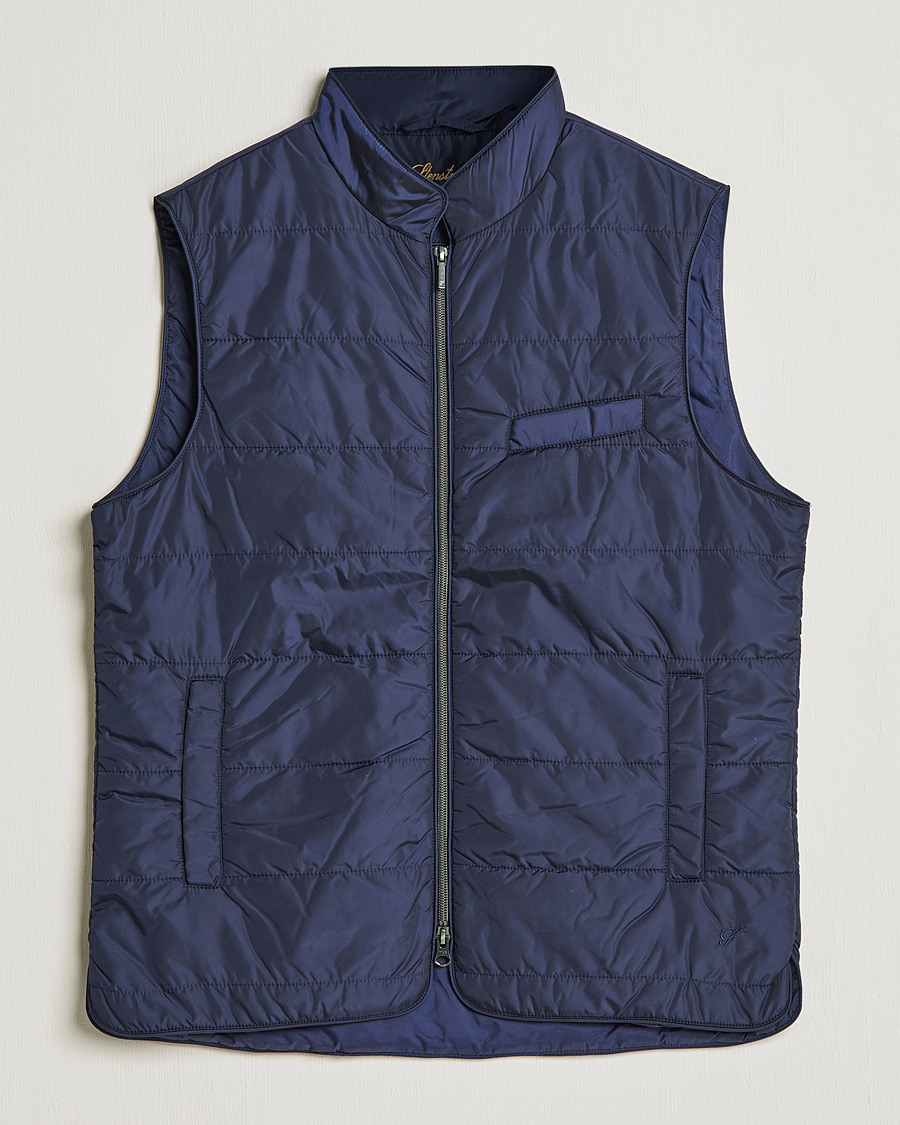 Men | Gilets | Stenströms | Padded Nylon Vest Navy