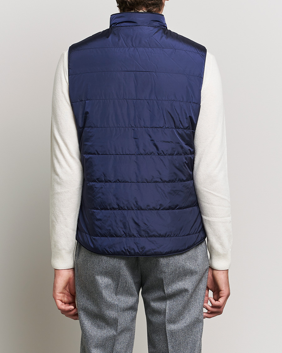 Men | Gilets | Stenströms | Padded Nylon Vest Navy