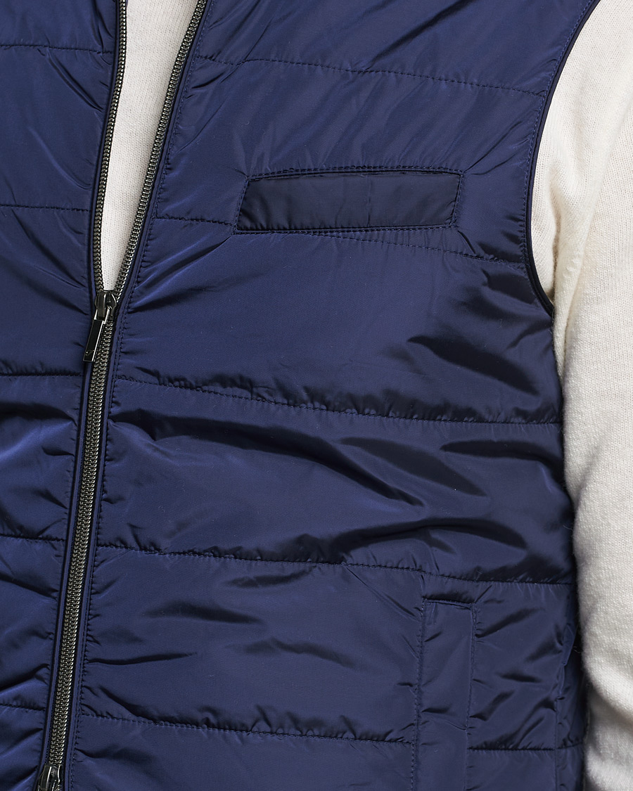 Men | Gilets | Stenströms | Padded Nylon Vest Navy