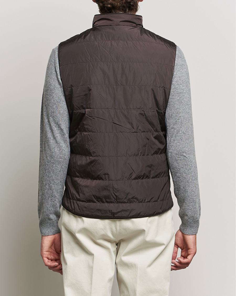 Men | Coats & Jackets | Stenströms | Padded Nylon Vest Brown