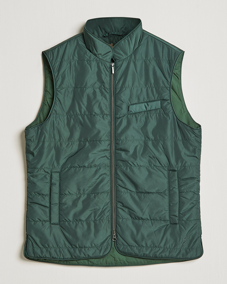 Men | Coats & Jackets | Stenströms | Padded Nylon Vest Green