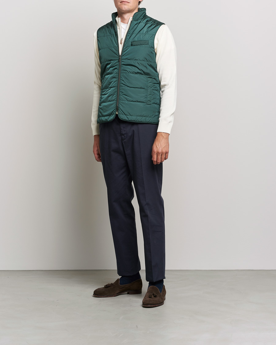 Men | Coats & Jackets | Stenströms | Padded Nylon Vest Green