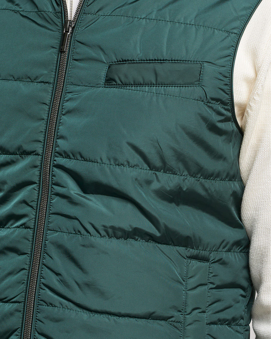 Men | Coats & Jackets | Stenströms | Padded Nylon Vest Green