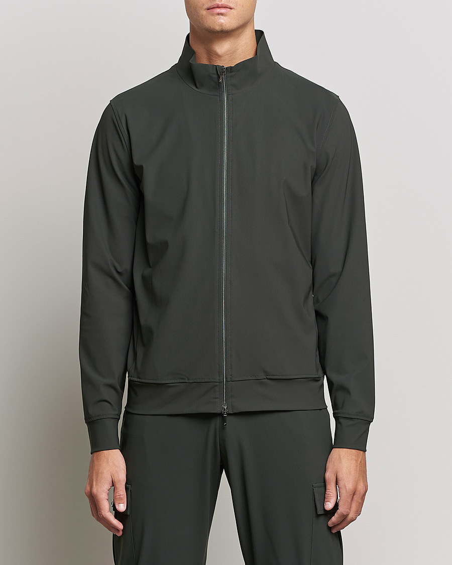 Men | Sweaters & Knitwear | Stenströms | Active Jersey Sport Jacket Green